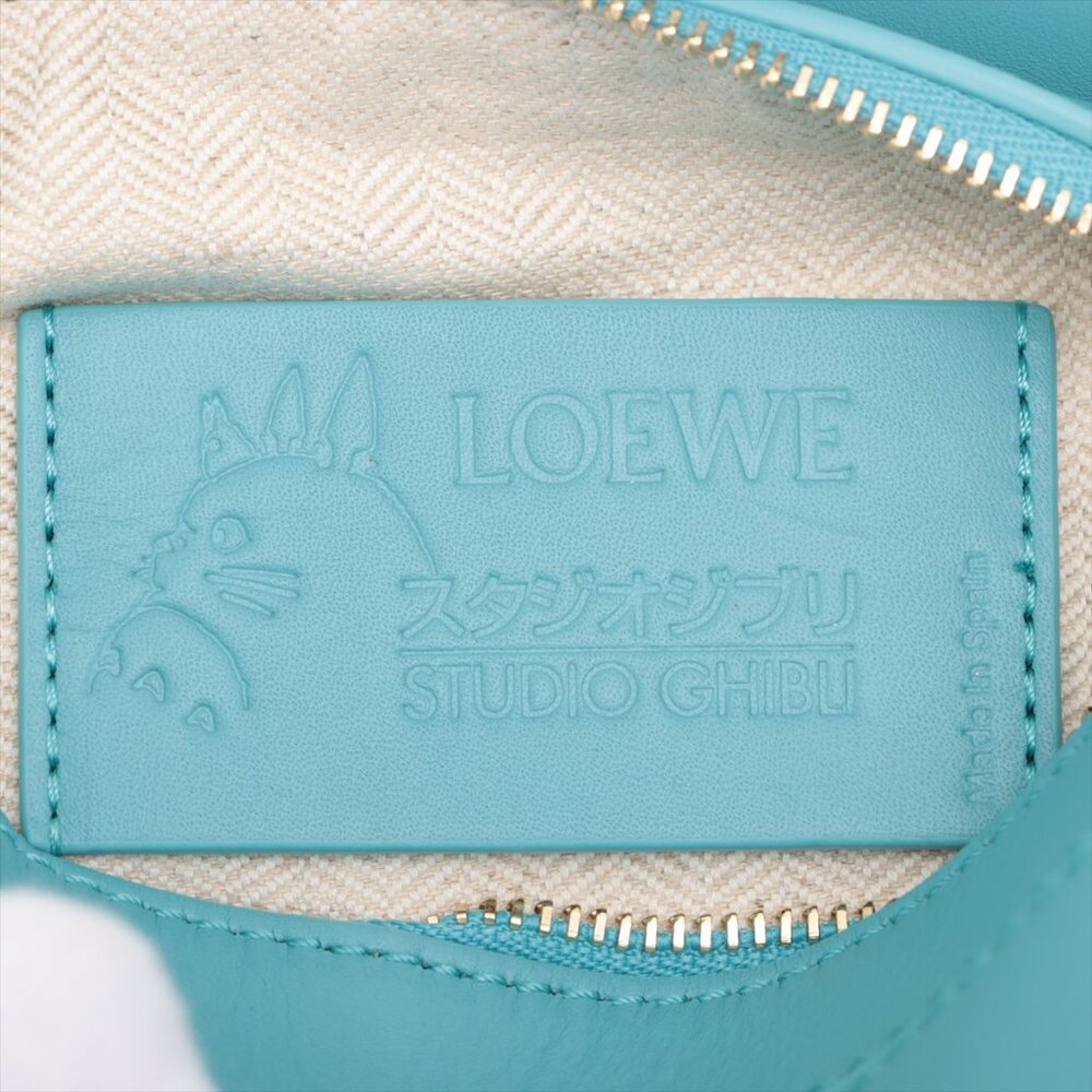 Loewe x Studio Ghibli Mini Puzzle Bag Leather 2 Way Handbag Blue - Picture 9 of 12